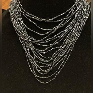 Navy blue seed bead nk